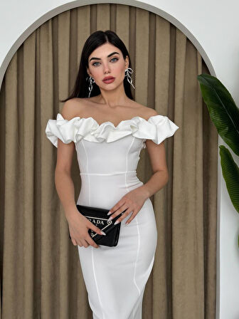 SUPPLİERBY Popi Madonna Yaka Kalem Elbise