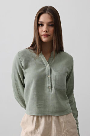 SUPPLİERBY Cepli Hakim Yaka Bluz - Haki