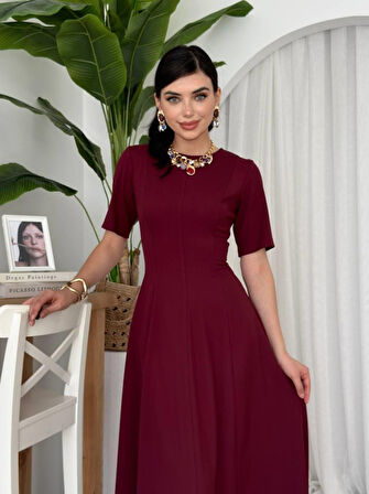 SUPPLİERBY Wera Pliseli Midi Elbise