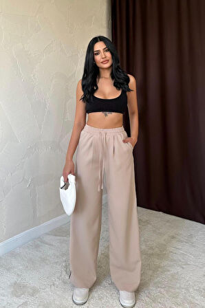 SUPPLİERBY Bej Yanları Şeritli Pantolon