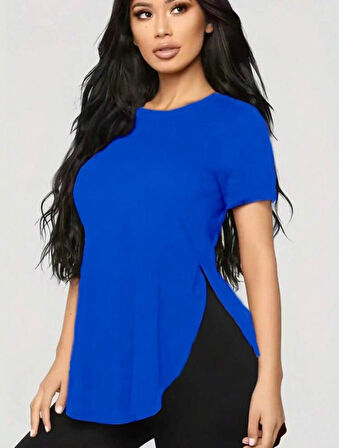 SUPPLİERBY Kadın Türlü Viskon Kumaş Yırtmaç Detaylı Bluz