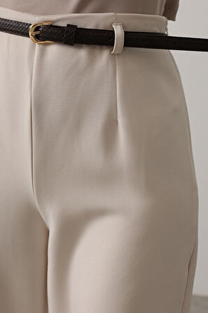 SUPPLİERBY Kemer Pens Detaylı Pantolon - Bej