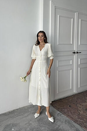 SUPPLİERBY Sarı Arka Ve Bel Ucu Gipeli Elbise