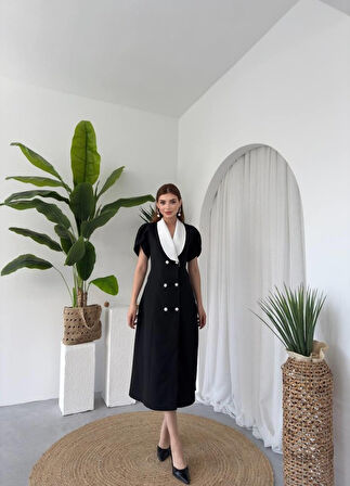 SUPPLİERBY Reta Düğme Detaylı Elbise