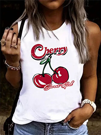 SUPPLİERBY Kadın Kolsuz Bisiklet Yaka Desenli Viskon Bluz