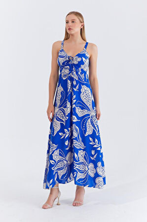 SUPPLİERBY Askılı Viscon Elbise - Saks