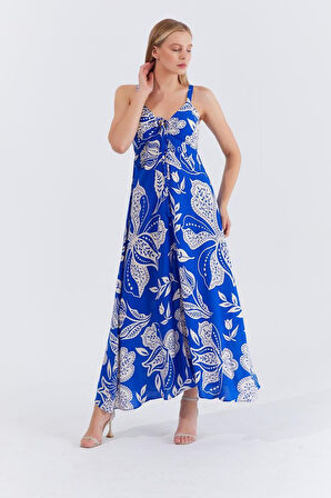 SUPPLİERBY Askılı Viscon Elbise - Saks