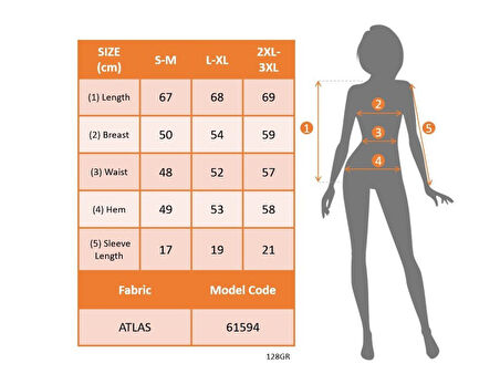 SUPPLİERBY Kadın Kısa Yarasa Kollu Bisiklet Yaka çizgi Desenli Atlas Bluz