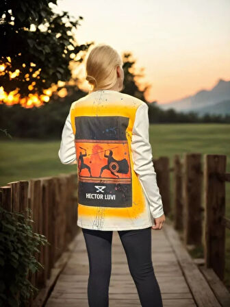 SUPPLİERBY Unisex Bisiklet Yaka Uzun Kollu T-Shirt - Beyaz