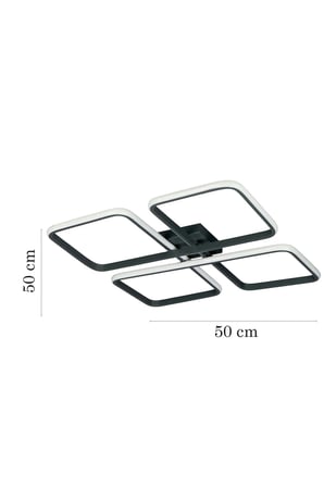 Specula Modern Tasarım Antrasit Renk Yemek Masası Üstü - Mutfak - Salon Beyaz Işıklı Led Avize