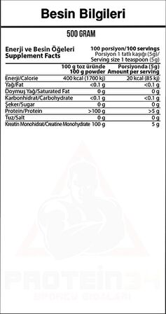 Hardline Nutrition Mikronize Kreatin 500 gr