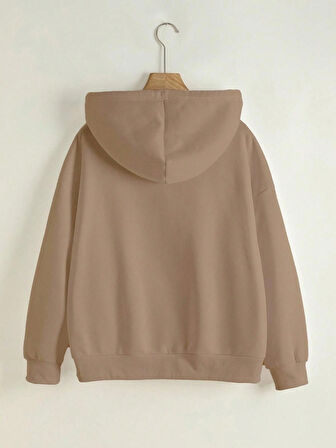 BÜYÜK BEDEN FERMUARLI KAPÜŞONLU UNİSEX HIRKA SWEATSHİRT