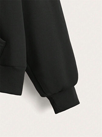 BÜYÜK BEDEN FERMUARLI KAPÜŞONLU UNİSEX HIRKA SWEATSHİRT