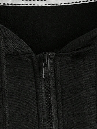 BÜYÜK BEDEN FERMUARLI KAPÜŞONLU HIRKA 