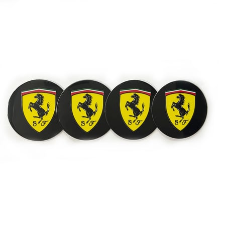 Jant Logosu Jant Göbeği Arması Sticker Amblem Ferrari 4 Adet 67mm