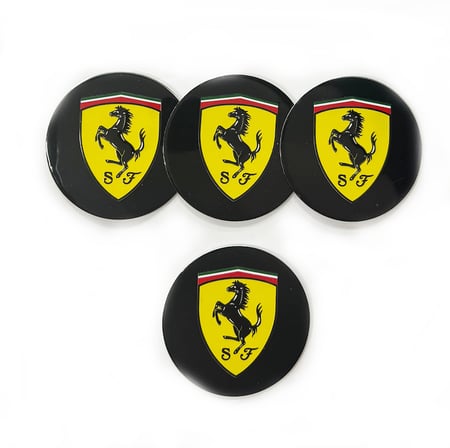 Jant Logosu Jant Göbeği Arması Sticker Amblem Ferrari 4 Adet 67mm