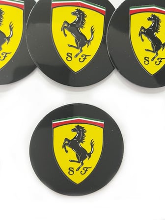 Jant Logosu Jant Göbeği Arması Sticker Amblem Ferrari 4 Adet 67mm