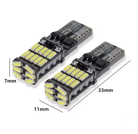 W5W T5 Dipsiz Park LED Işık 12-24V Canbus 26 Led Beyaz 