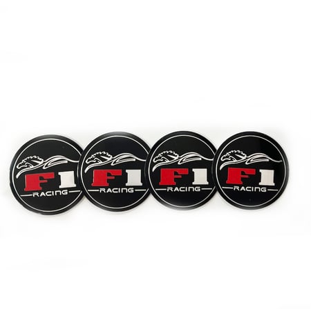 Jant Logosu Jant Göbeği Arması Sticker Amblem F1 Racing 4 Adet 67mm