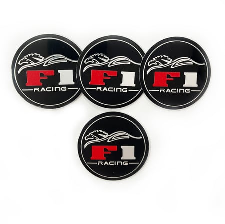 Jant Logosu Jant Göbeği Arması Sticker Amblem F1 Racing 4 Adet 67mm