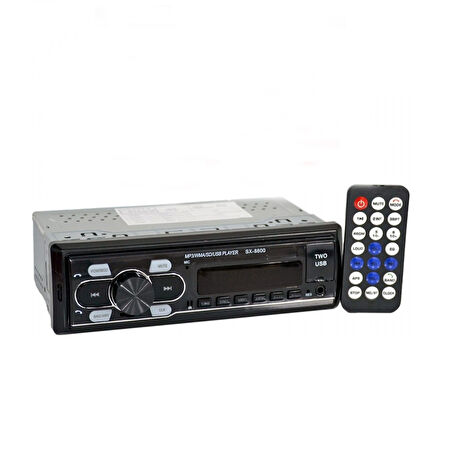 Oto Teyp Mp3 Çalar Bluetooth+2 Usb+Sd Kırmızı Işıklı