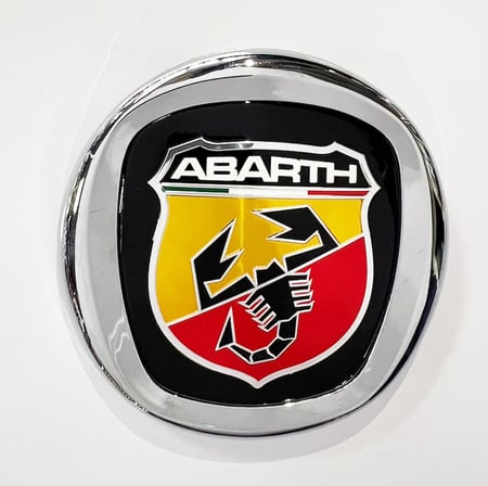 Abarth Logo Ön Panjur Arması Krom Çerçeveli 85mm Orjinal
