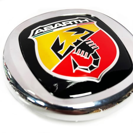 Abarth Logo Ön Panjur Arması Krom Çerçeveli 85mm Orjinal