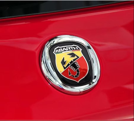 Fiat Stilo Abarth Logo Ön Panjur Arması Krom Çerçeveli 100mm Orjinal
