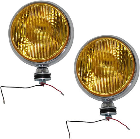 Sis Lambası 12v Yuvarlak 4x4 Krom Jumbo Sarı 