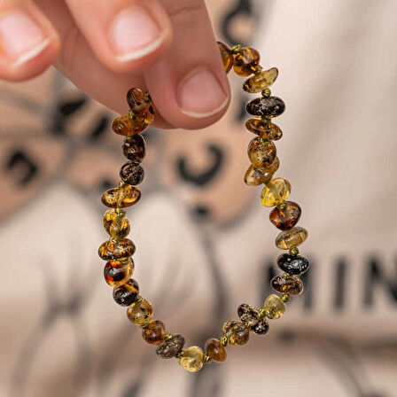 Supertrend Bebek Damla Kehribar Bileklik