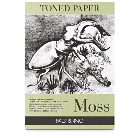 Supertrend Toned Paper Moss Eskiz Çizim Defteri Yosun Rengi 120 gr. A3 50 yaprak