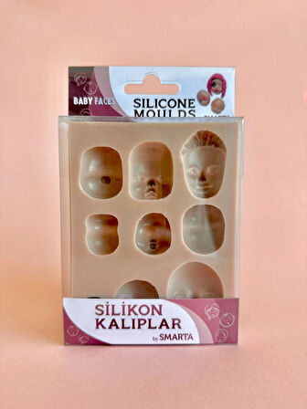 Supertrend Silicone Moulds Silikon Epoksi ve Polimer Kil Kalıbı BABY FACES