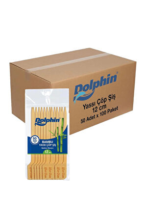 Supertrend Yassı Çöp Şiş 12cm 50 Adet x 100 Paket (Koli)