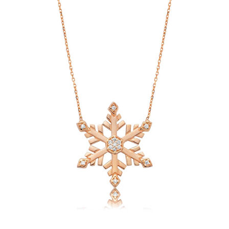 Supertrend Gümüş Kar Tanesi Kadın Kolye