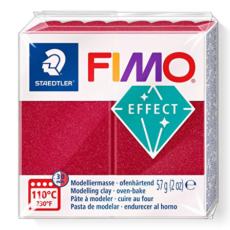 Supertrend Fimo Effect Polimer Kil 28 Ruby Red (Metalik)