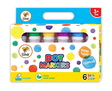 Supertrend Dot Markers Yıkanabilir Keçeli Boya Kalemi 6 Renk