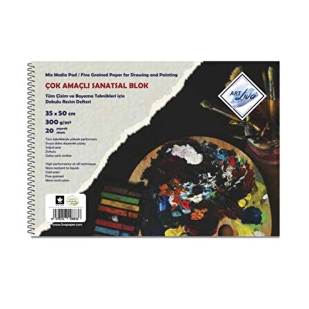 Supertrend Çok Amaçlı Dokulu Sanatsal Resim Defteri 300 gr. 35x50 cm. 20 yaprak