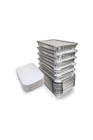 Supertrend 250gr Dikdörtgen Alüminyum Kap Ve Kapak Seti 100lü