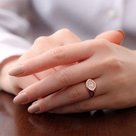 Supertrend ​gümüş Ayarlanabilir Rose Kuzey Yıldızı Şovalye Yüzük