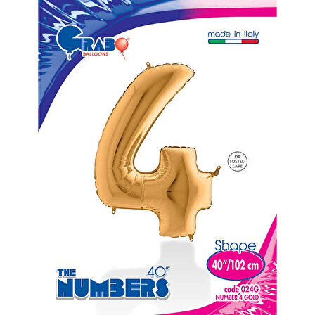 4 Rakam Supertrend Altın Folyo Balon 40"