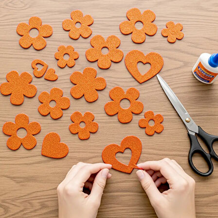 Simli Turuncu A4 Eva Tabaka