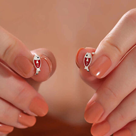 Supertrend Gümüş Balık Çocuk Küpesi