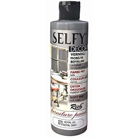 Supertrend Selfy Decor Vernikli Boya 240 cc 870 ROYAL GRİ