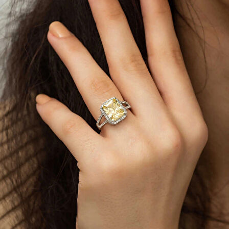 Supertrend Gümüş Baget Kare Kadın Yüzük