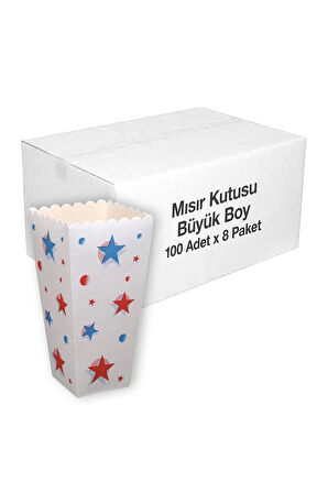 Patlamış Mısır Kutusu Büyük 50li Paket x 16 Paket (Koli)