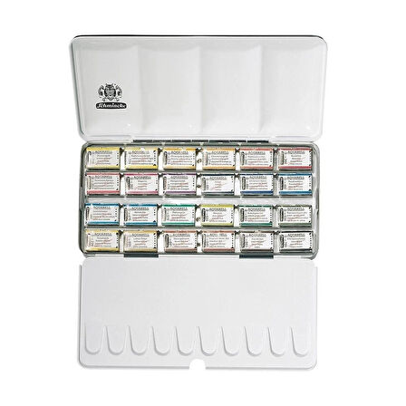 Supertrend Horadam Aquarell Taş Tablet Sulu Boya Seti Tam Tablet 24 Renk Metal Kutu