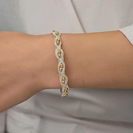 Supertrend Gümüş Kazaziye Örgü Bileklik