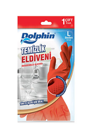 Supertrend Temizlik Eldiveni Kırmızı L 1 Çift