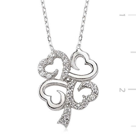 Supertrend Gümüş Dört Yapraklı Yonca Kadın Kolye