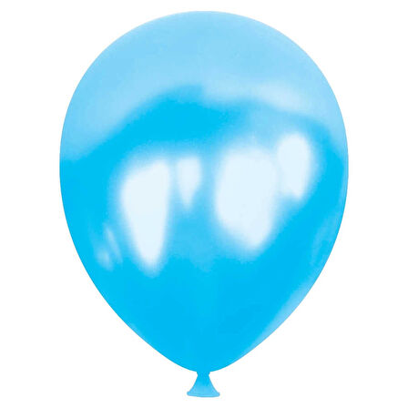 Açık Mavi Metalik Balon 5"